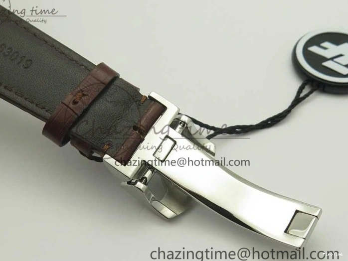 MIROTIME 0701 Lightweight Portuguese Tourbillon IW504602 SS ZF Best Edition Gray Dial on Brown Leather Strap 7177
